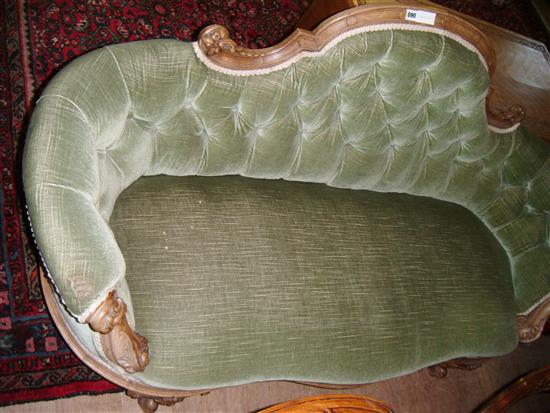 Victorian cab leg settee